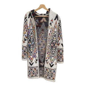 Multicolor Geometric Pattern Women Sweater